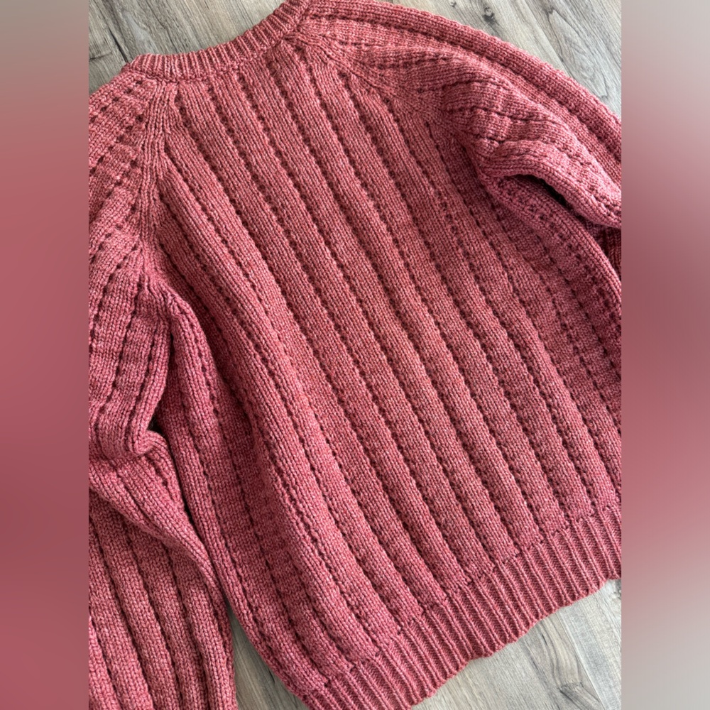 Vintage Rose Cable Knit Sweater - Picture 9 of 15